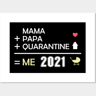 Baby 2021 Funny Virus Quarantine Love Pregnant Present Posters and Art